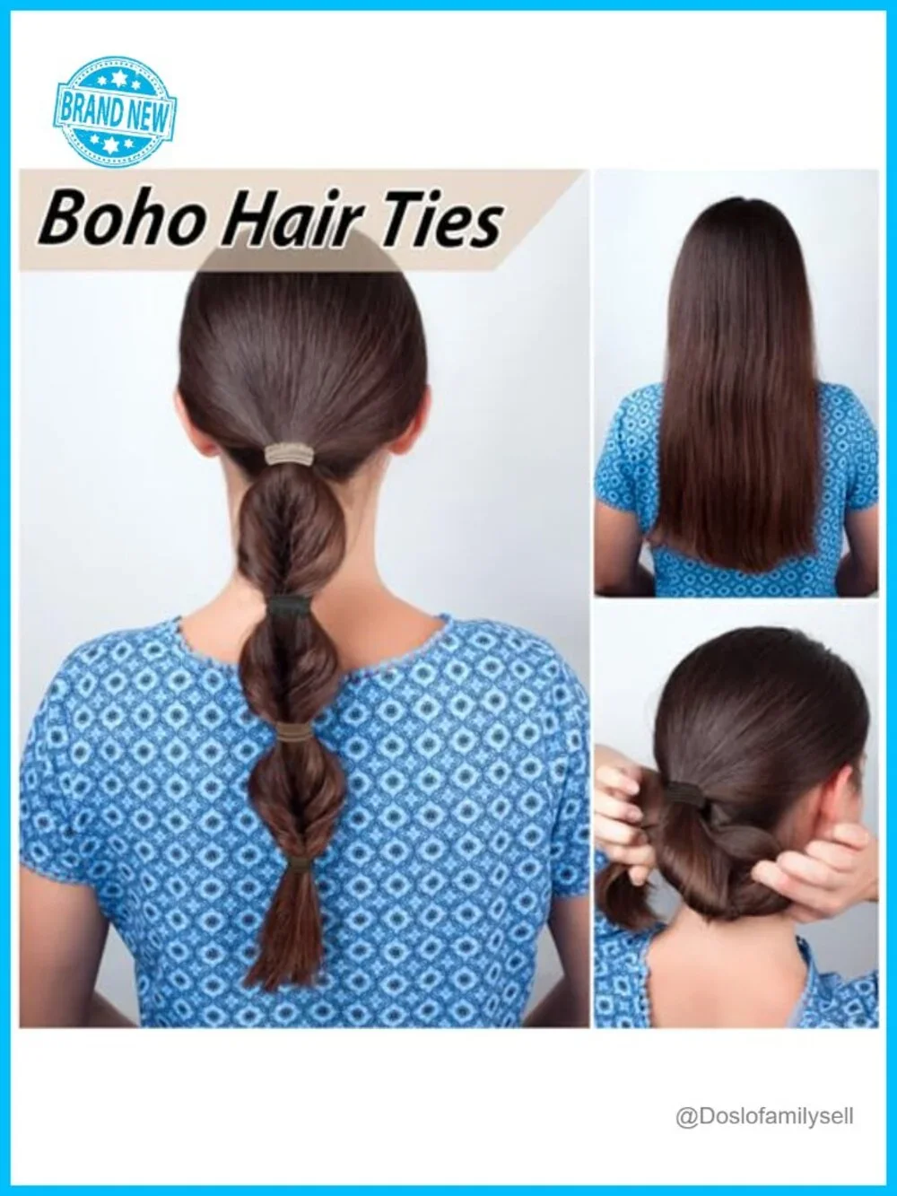 20 Pcs Boho Ponytail Holders Nylon Cotton No Damage Hair Ties